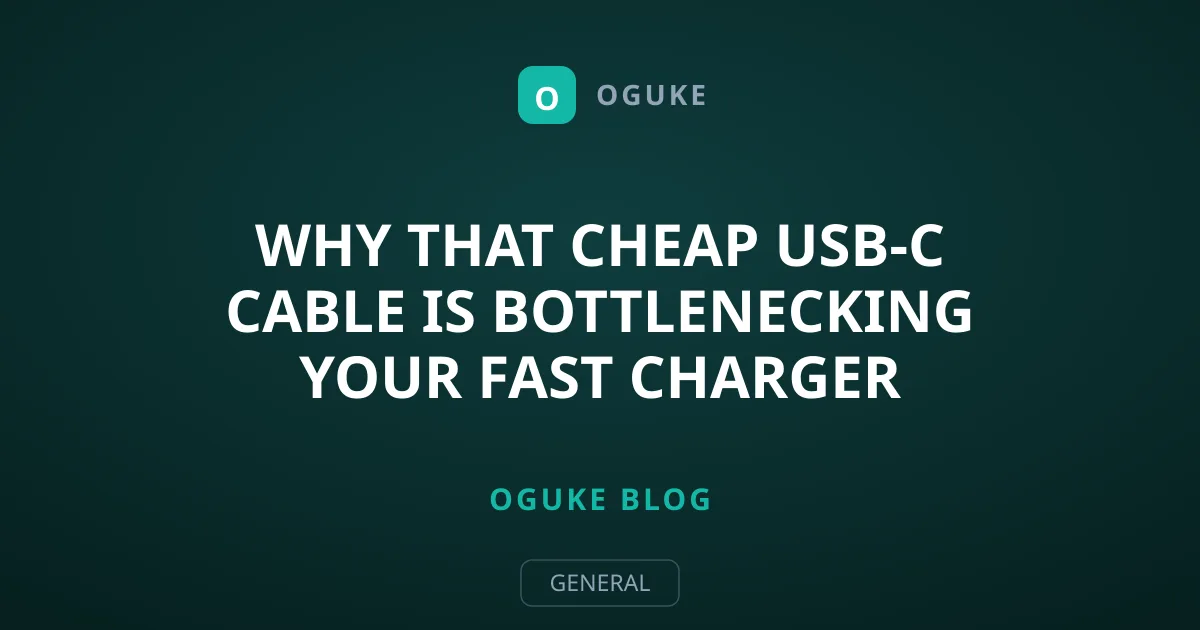 Why That Cheap USB-C Cable Is Bottlenecking Your Fast Charger